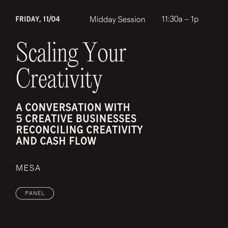 Please join us at Scaling Your Creativity this Friday, November 4th, the last day of Nashville Design Week.
